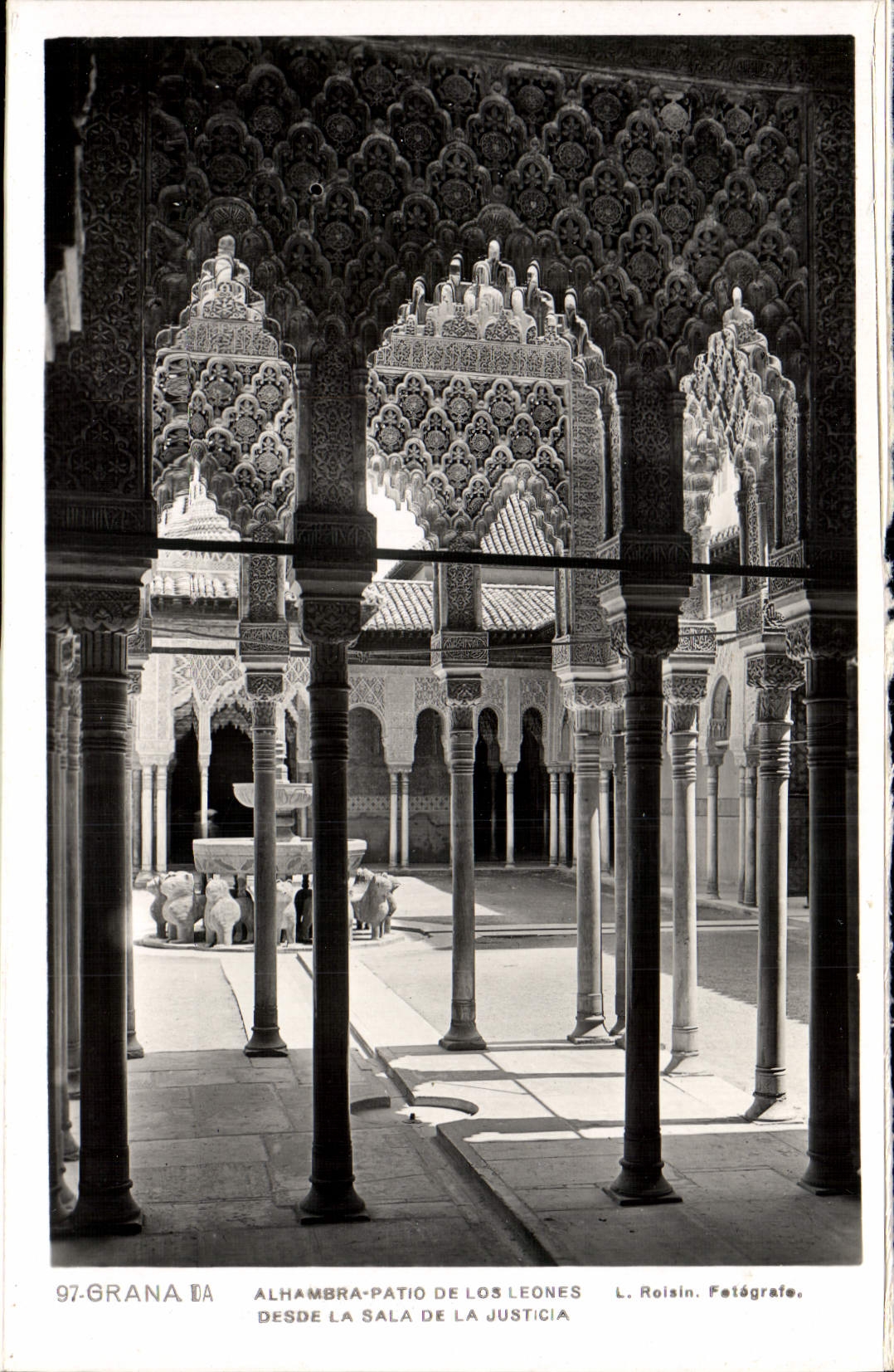 CPA Granada Alhambra Patio de los Leones Desde La Sala de la Justicia