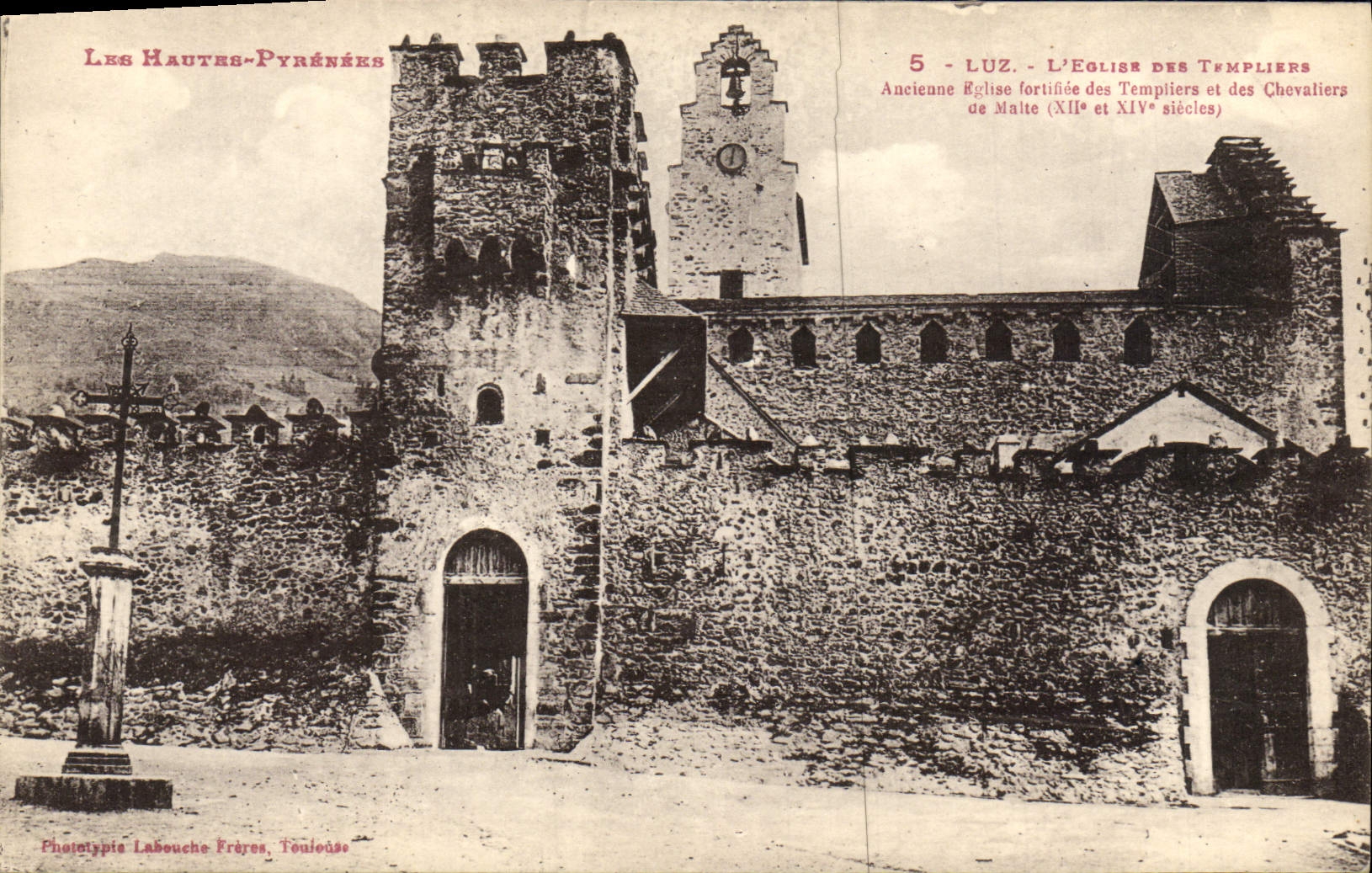 POSTAL Luz de la VENDIMIA la iglesia de los templiers