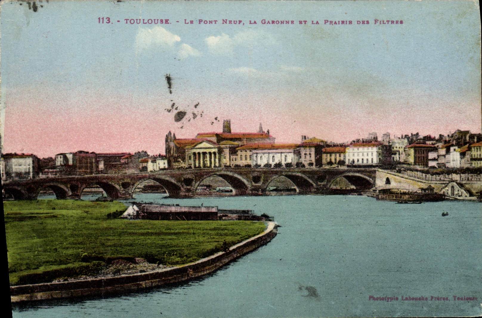 CPA.Toulouse Le Pont Neuf La Garonne La Prairie des filtres