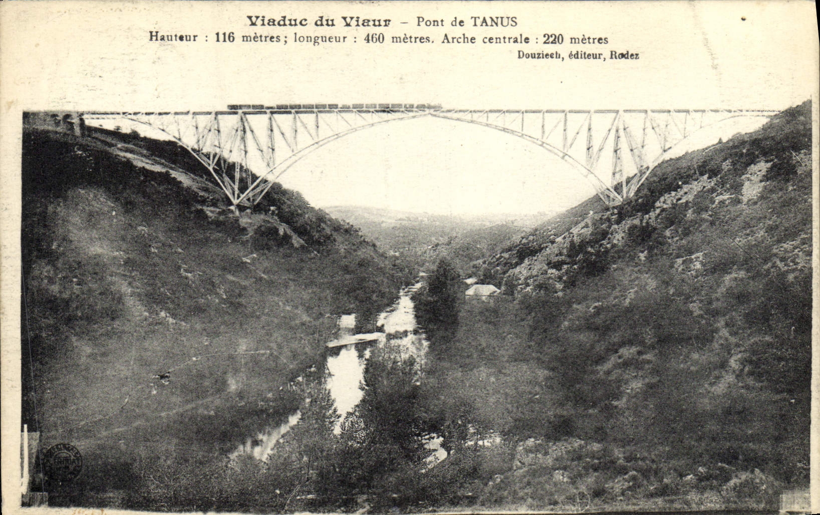 VINTAGE POSTCARD Viaduct of Vaur Bridge of Tanus