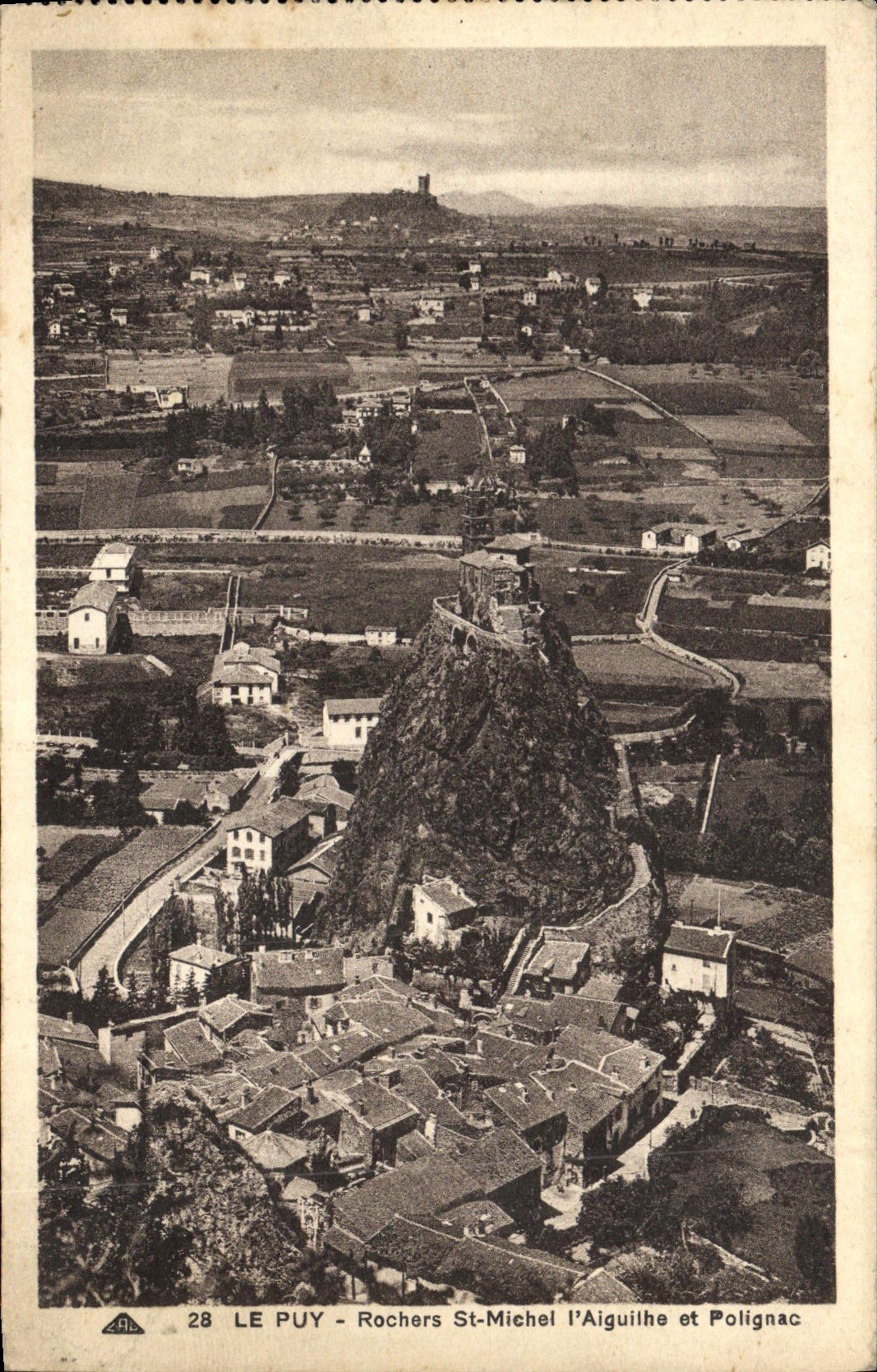 VINTAGE POSTCARD Puy Rocks St Michel Aiguilhe And Polignac