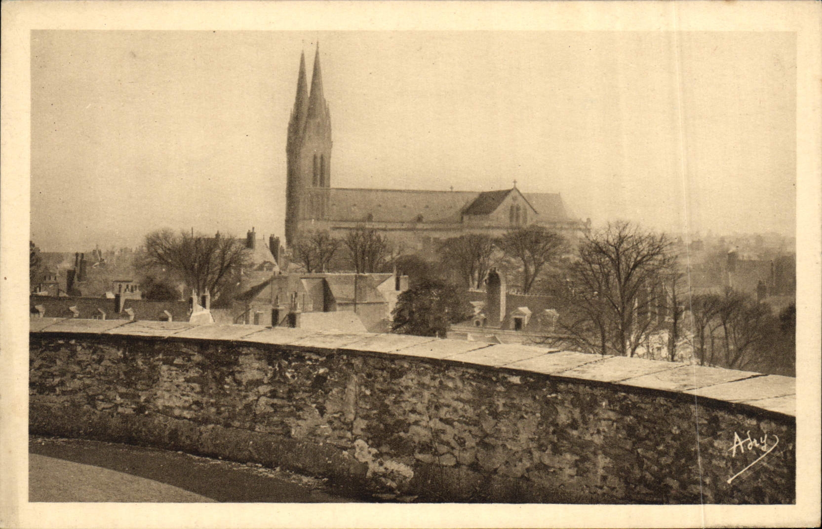 CPA Angers La Cathedrale Vue Prise Du Chateau