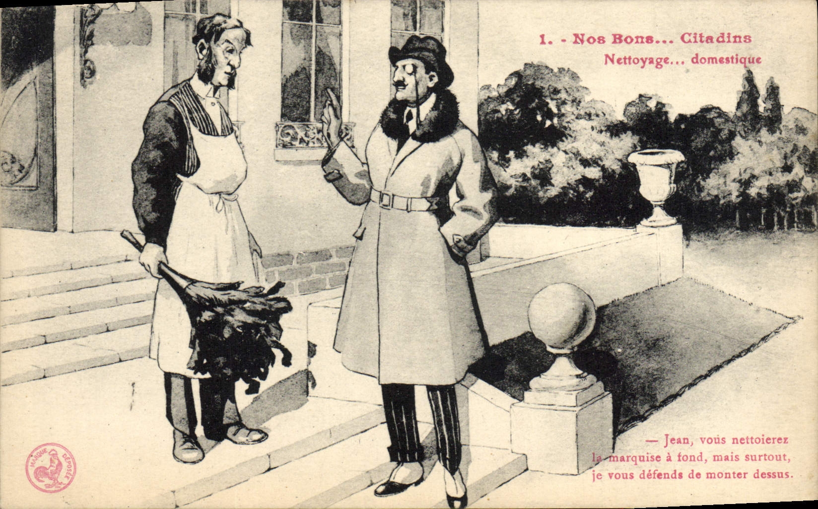 CPA Nos Bons Citadins Nettoyage Domestique