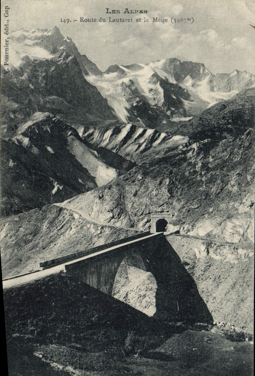 VINTAGE POSTCARD the Alps Road Of Lautaret And Meije