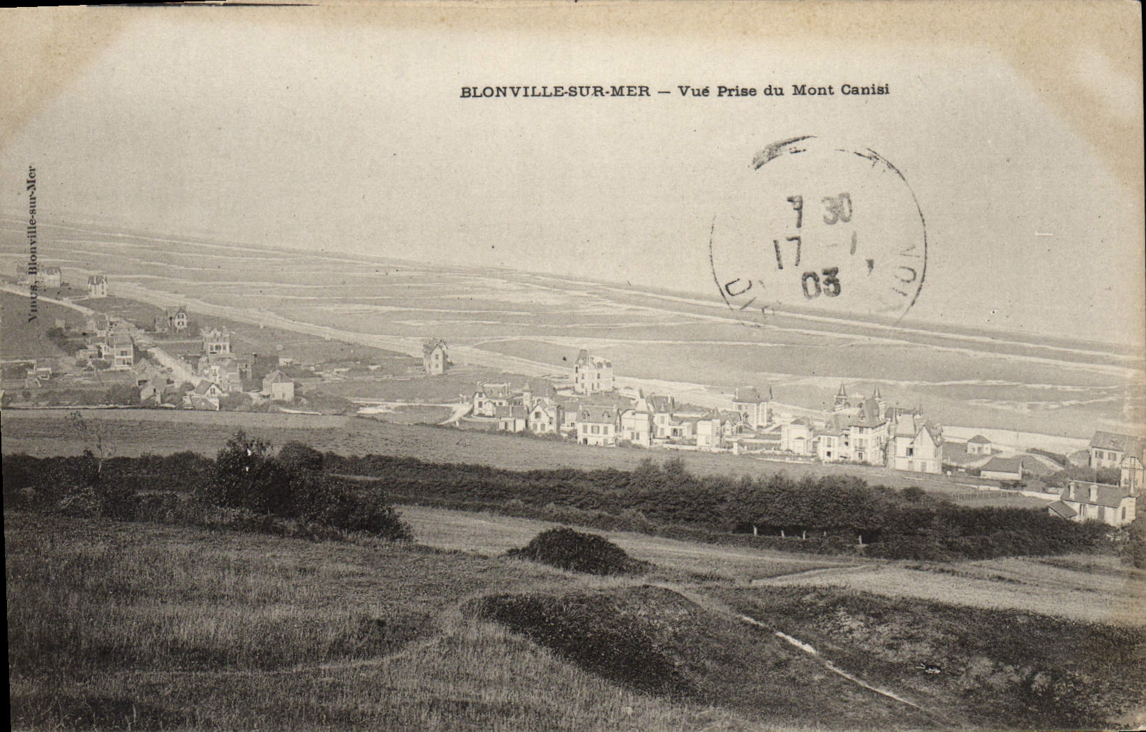 VINTAGE POSTCARD Blonville On Sea Seen from Of the Canisi Mount