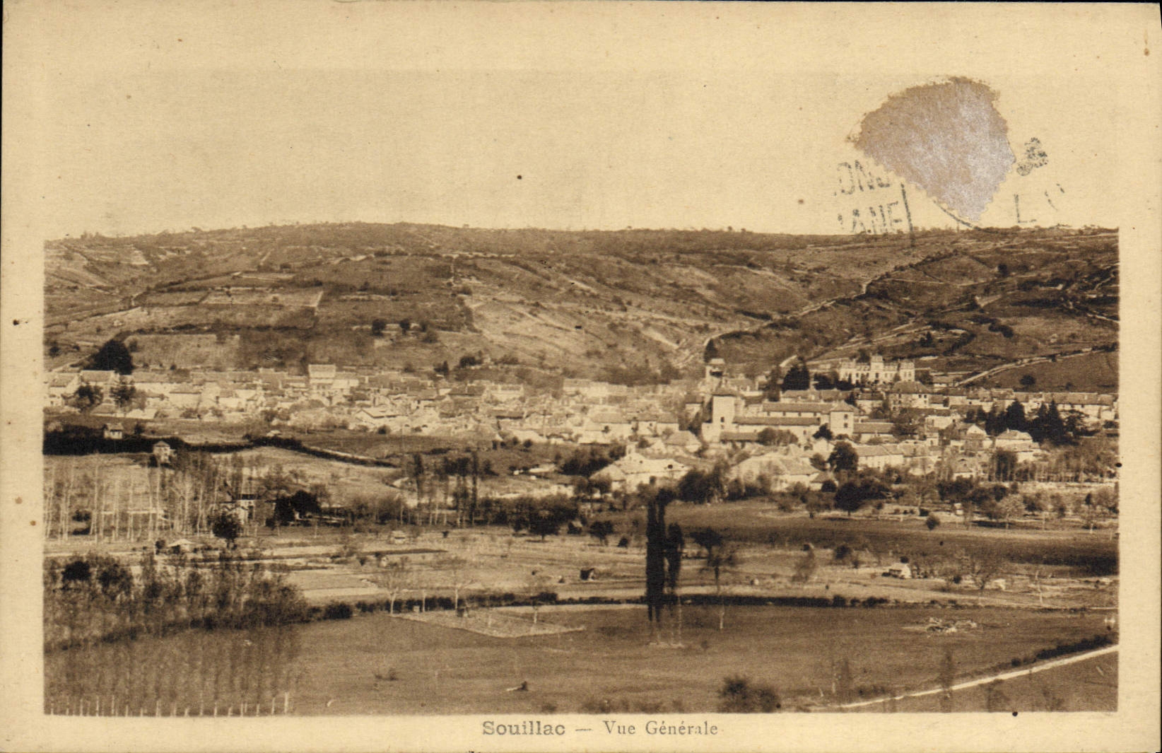 VINTAGE POSTCARD Souillac View