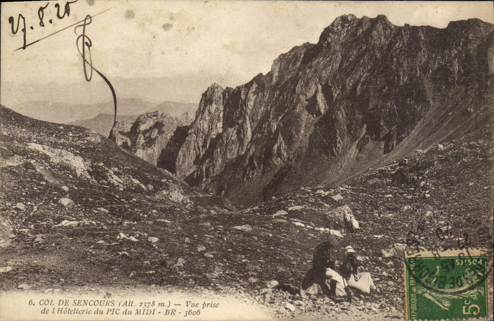 VINTAGE POSTCARD Collar De Sencours Seen from Of the Hotel trade Of the Peak Of the South