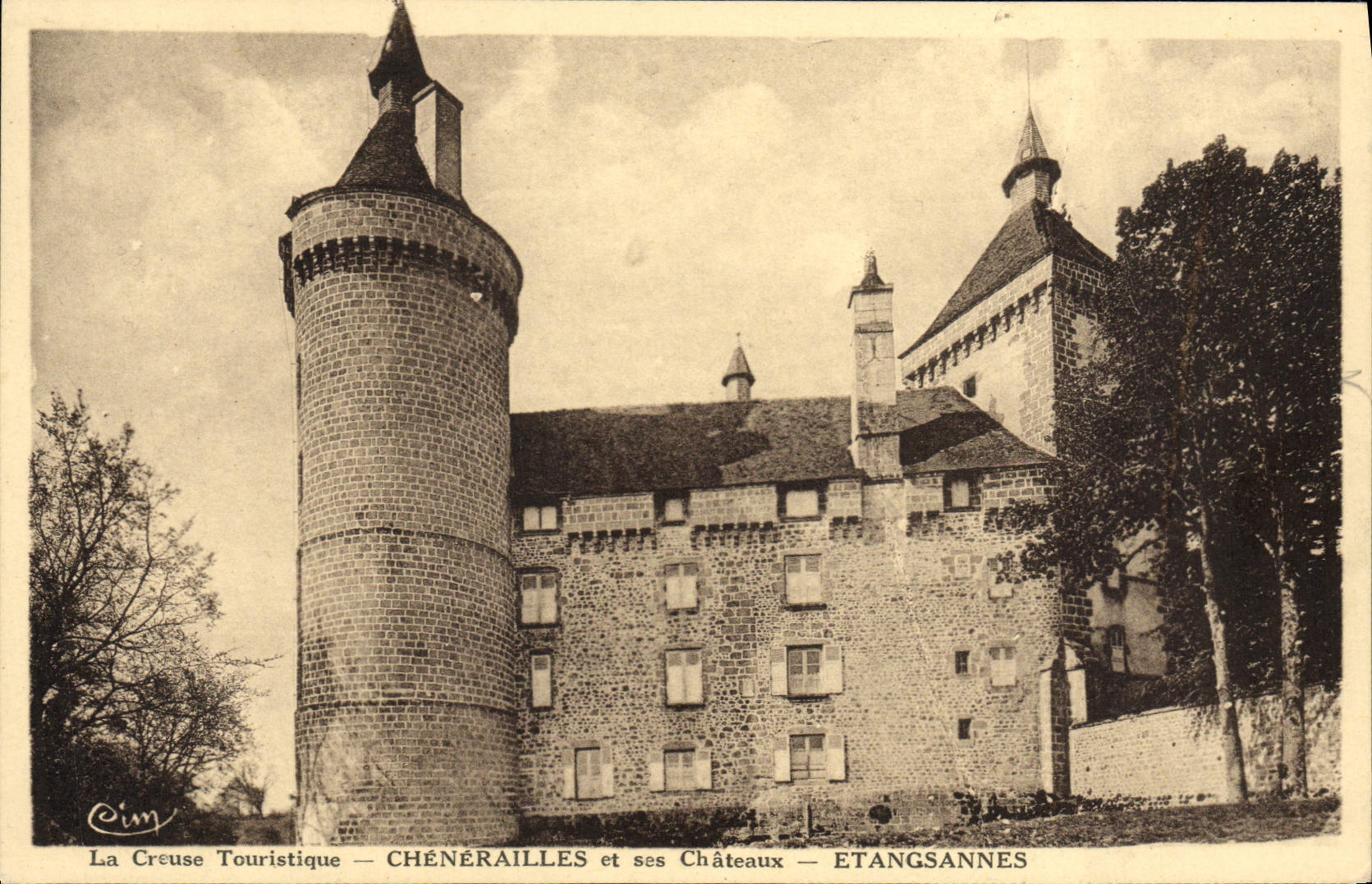 VINTAGE POSTCARD Hollow Tourist Chenerailles And Its Etangsannes Castles