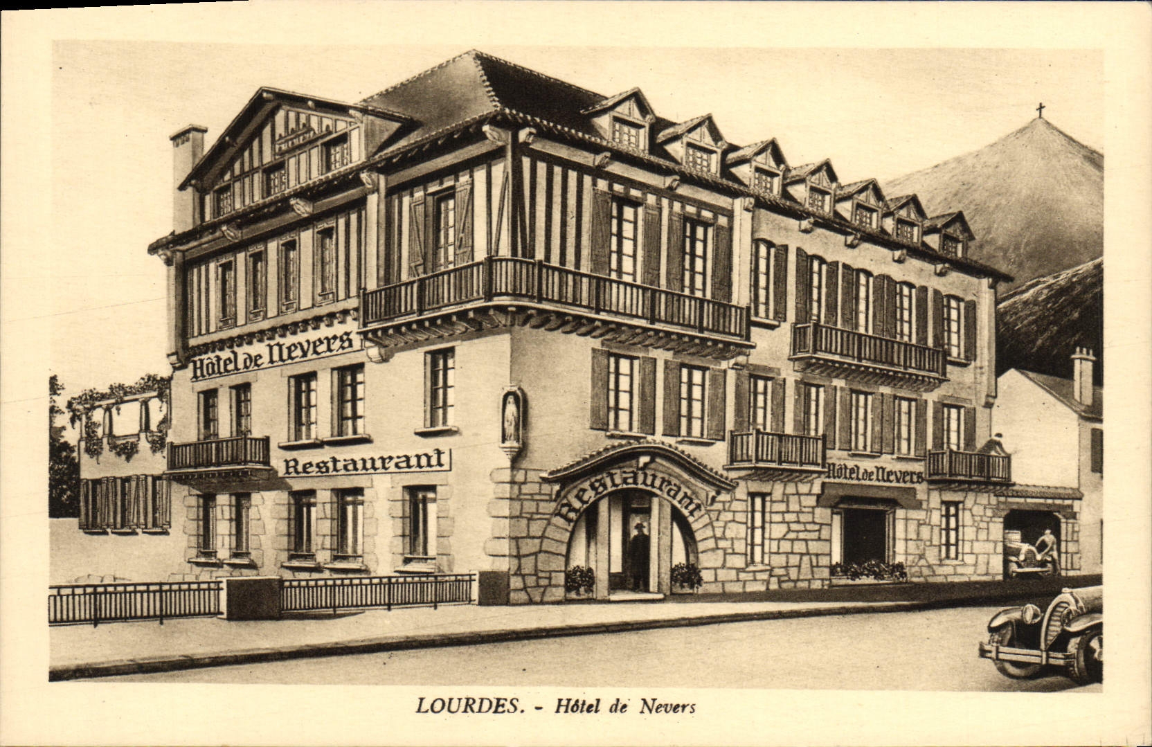 VINTAGE POSTCARD Heavy Hotel Of Restoring Nevers