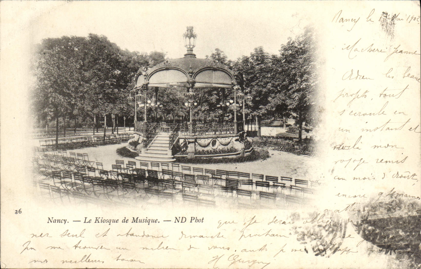 CPA Nancy Le Kiosque De Musique