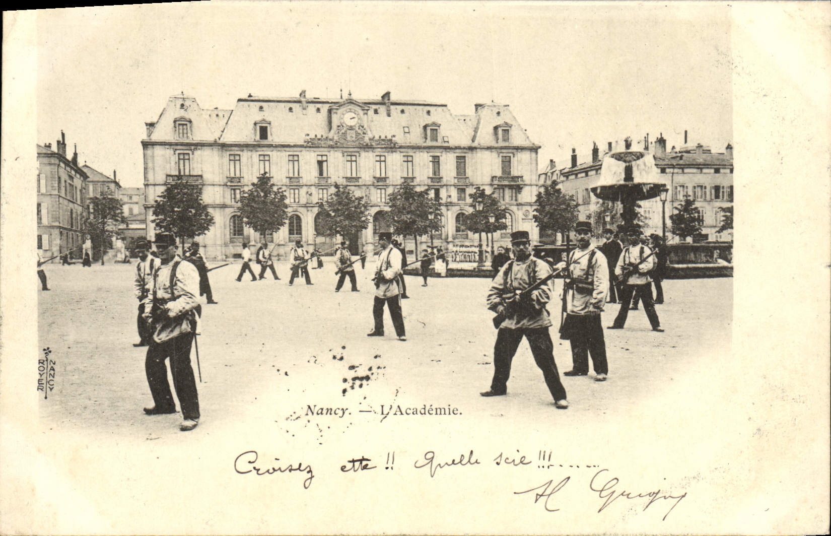 CPA Nancy L'Academie Soldats Militaria 