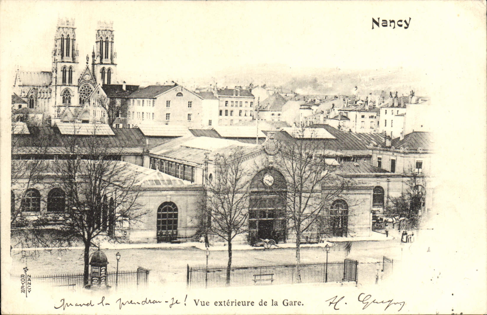 CPA Nancy Vue Exterieure De La Gare