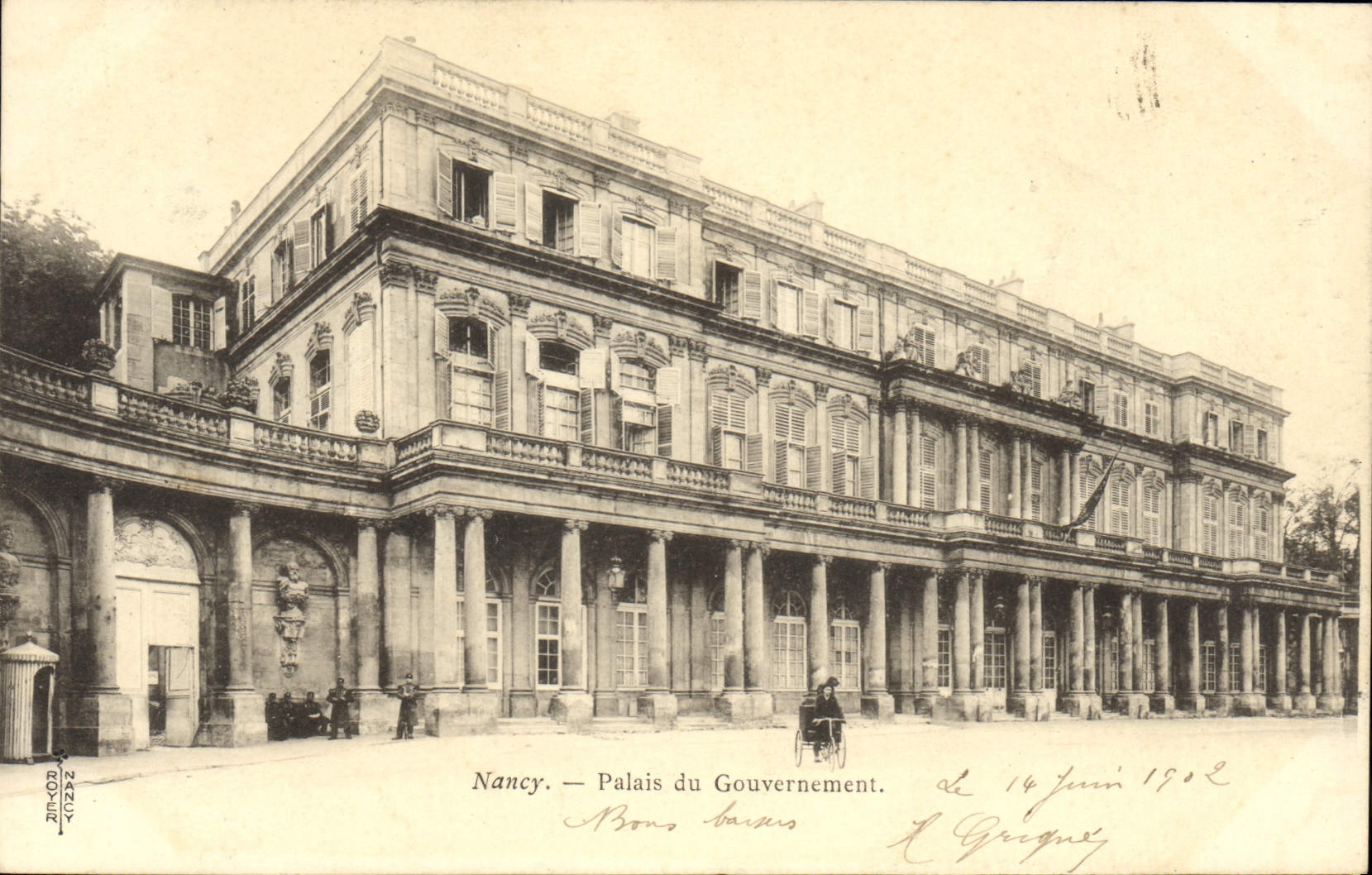 CPA Nancy Palais Du Gouvernement Velo 