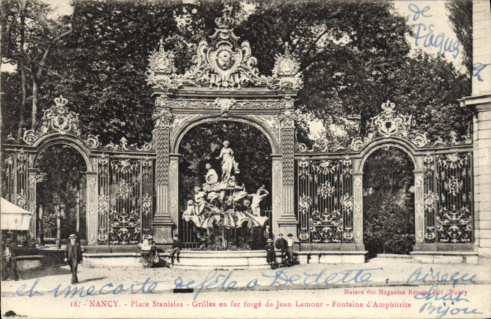 CPA Nancy Place Stanislas Grilles En Fer De Jean Lamour Fontaine d'Amphitrite