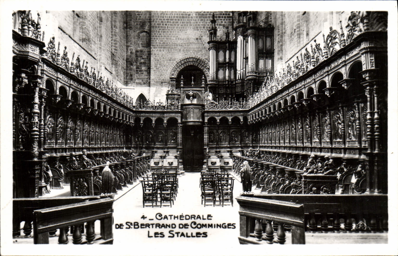 POSTAL MODERNA catedral de St Beltrán De Comminges el órgano de las paradas