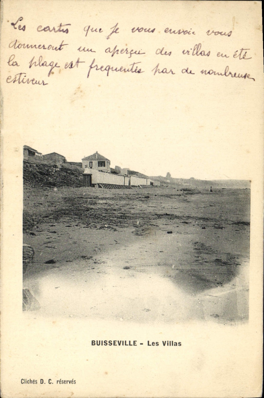 VINTAGE POSTCARD Buisseville Villas