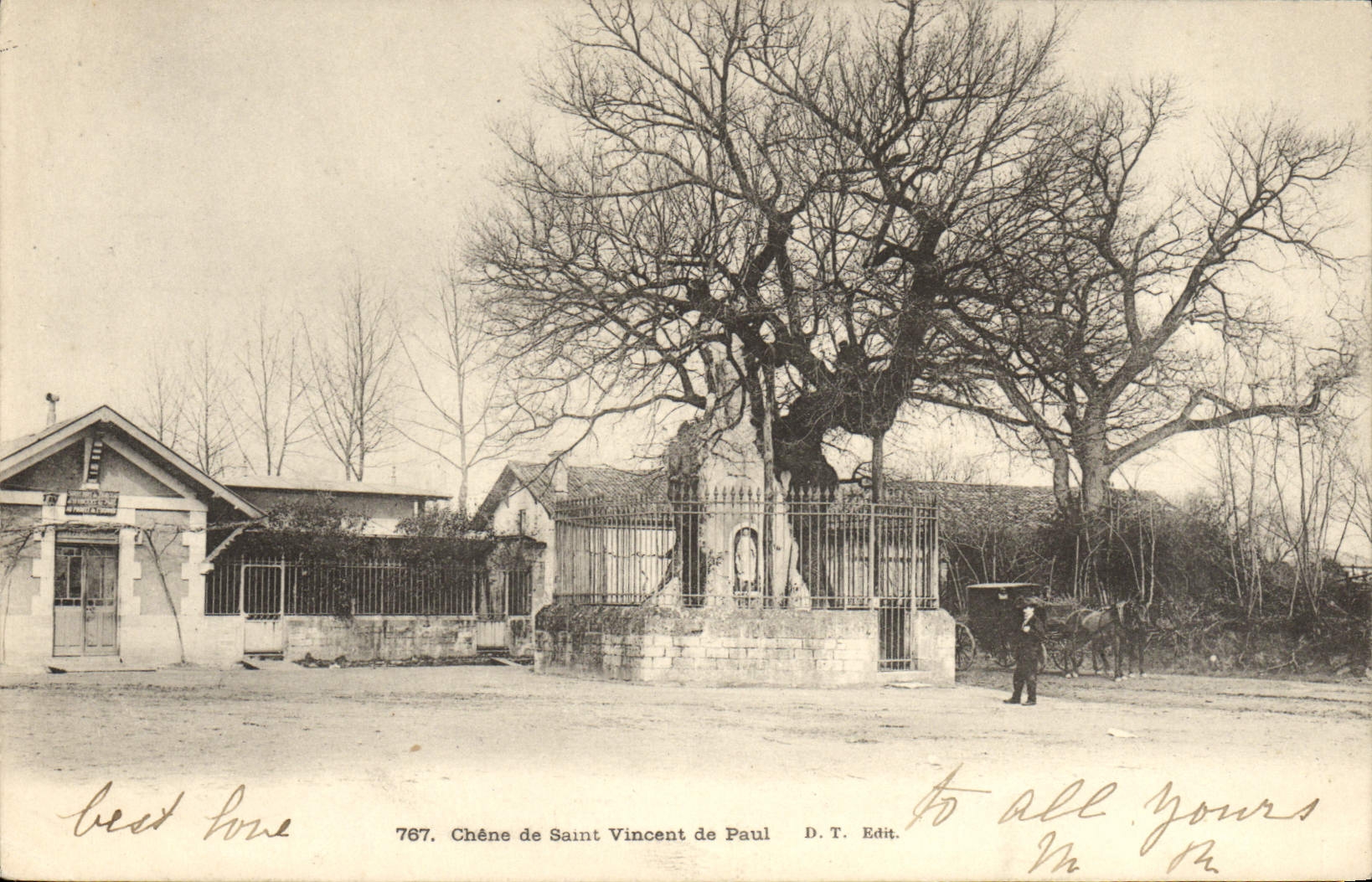 VINTAGE POSTCARD Oak Of Vincent Saint Of Paul