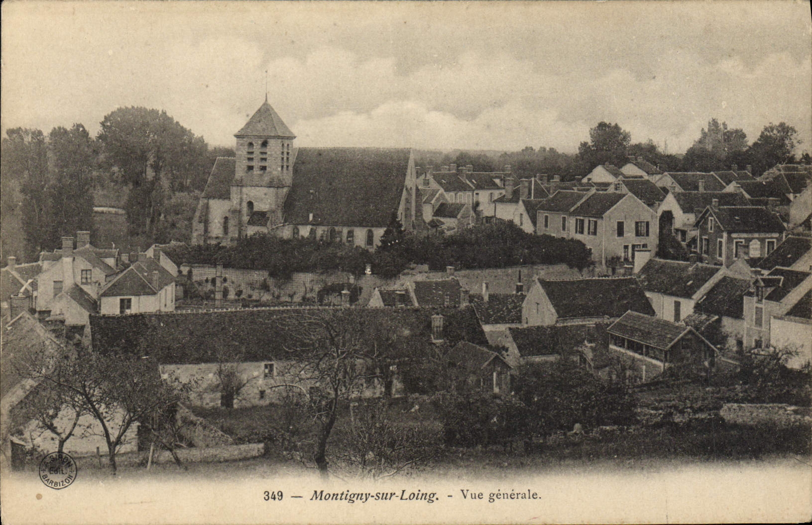 VINTAGE POSTCARD Montigny On Loing View