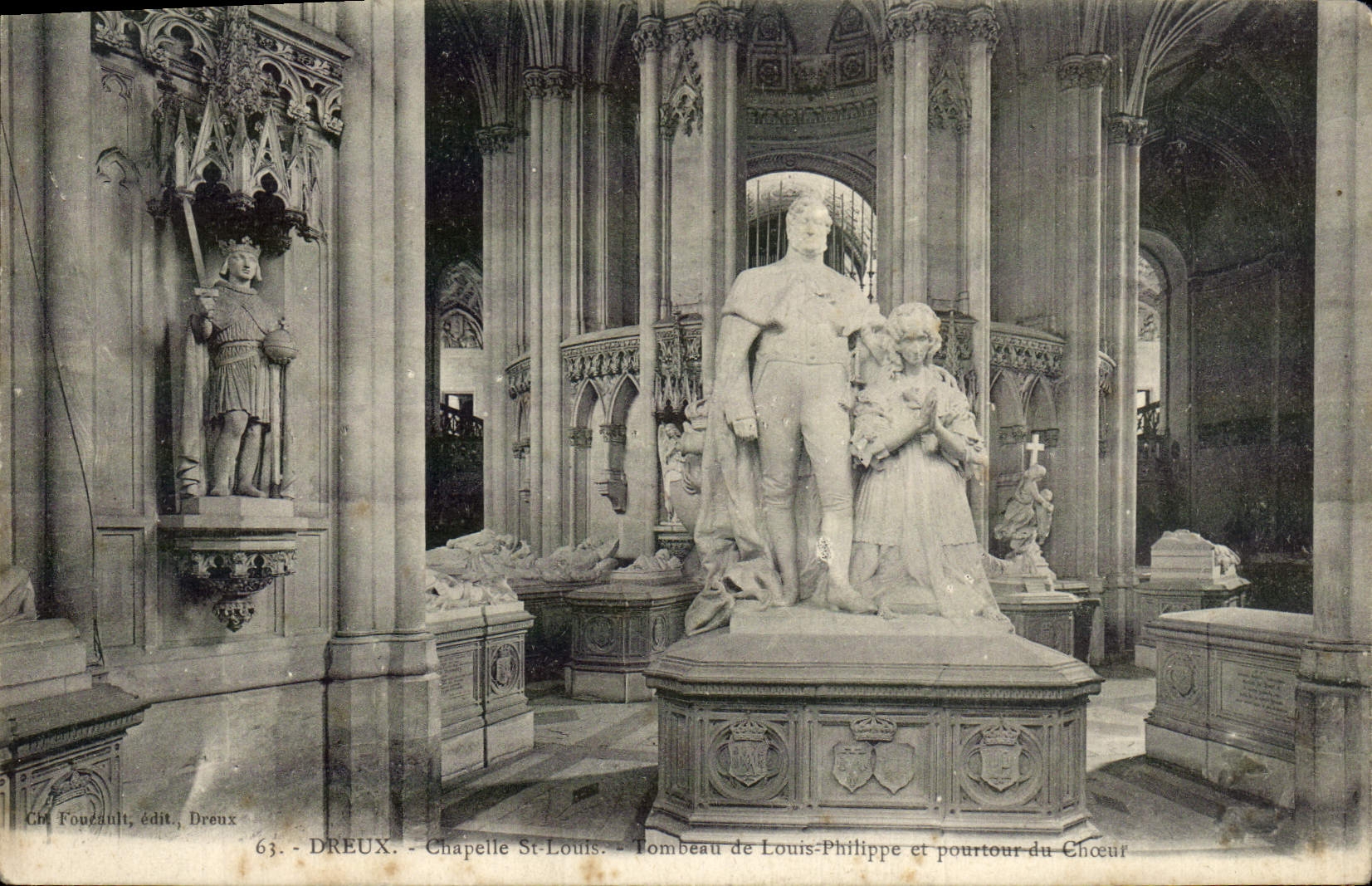 CPA Dreux Chapelle St Louis Tombeau De Louis Philippe Et Pourtour Du Choeur