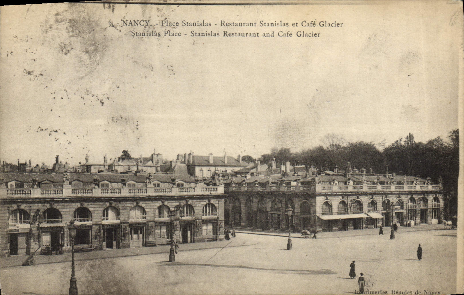 CPA Nancy Place Stanislas Restaurant Stanislas Et Cafe Glacier