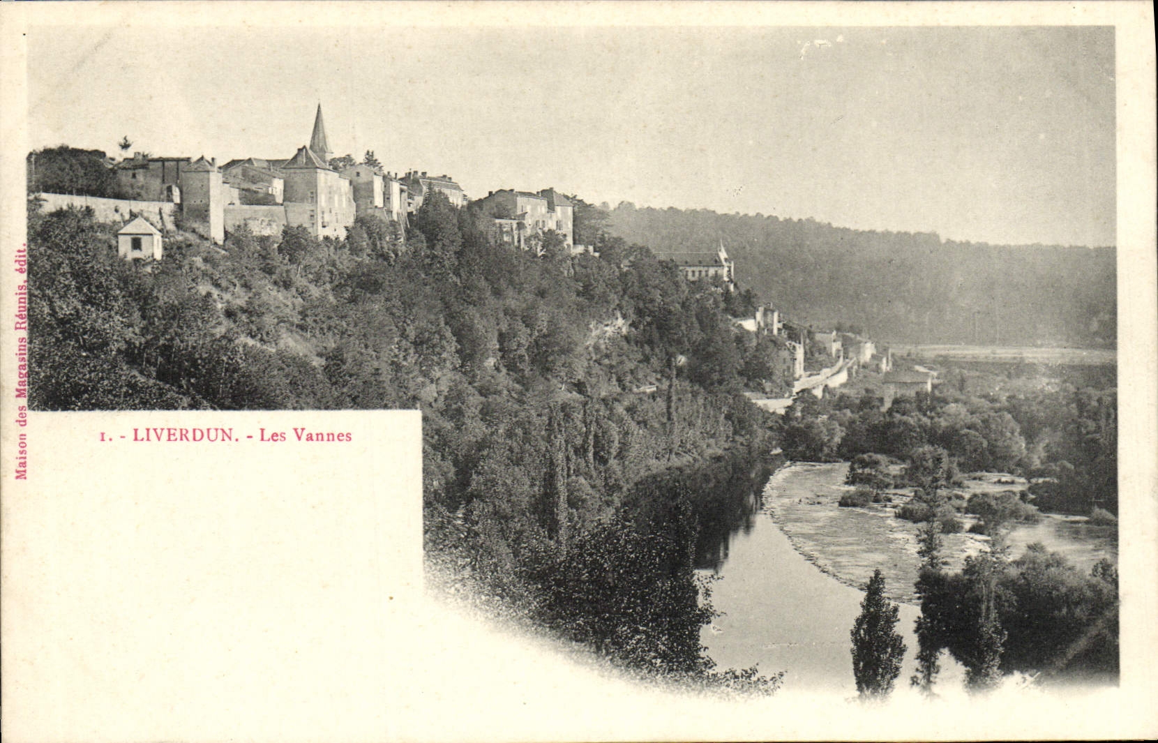 VINTAGE POSTCARD Liverdun Valves