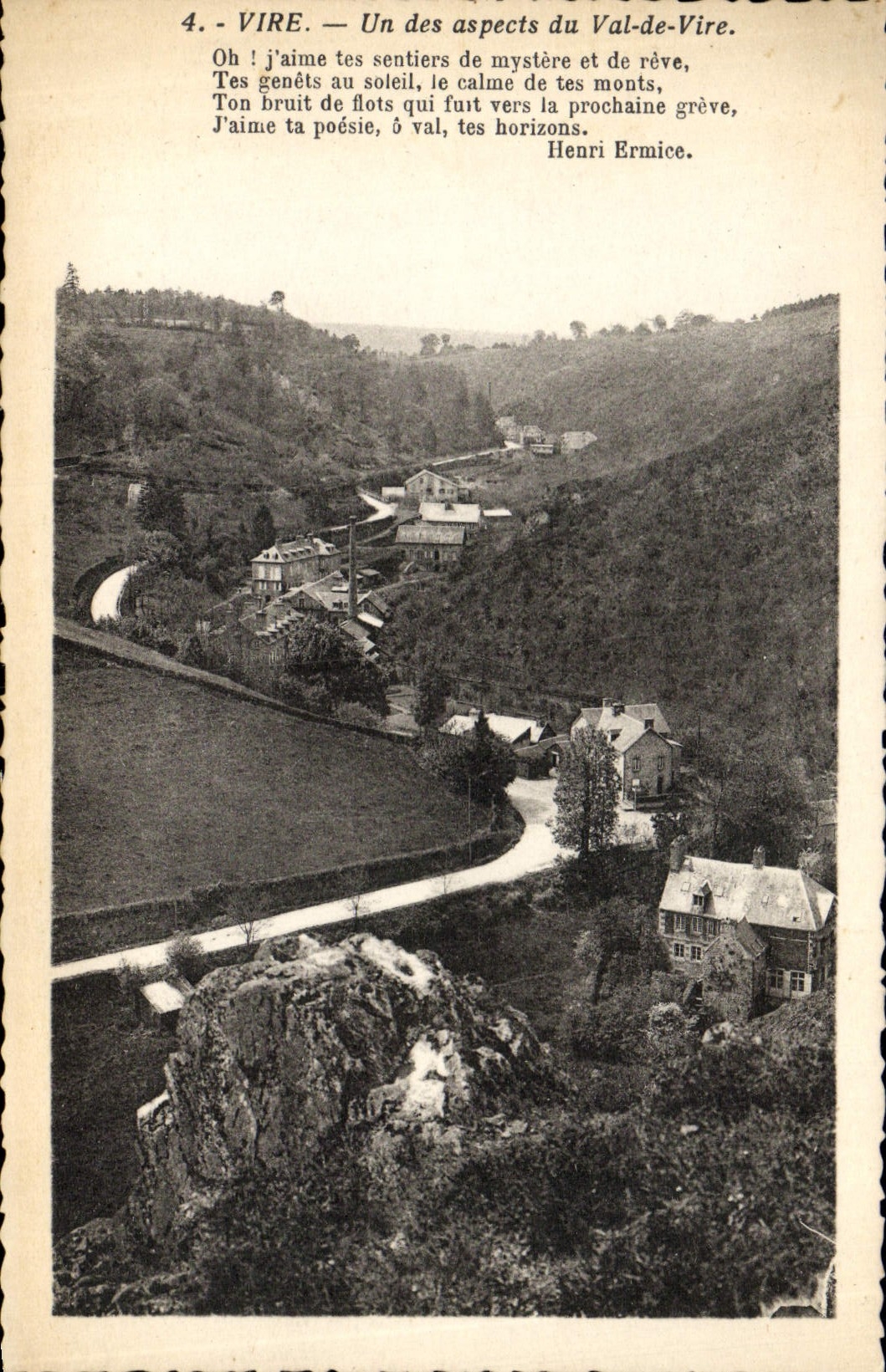 VINTAGE POSTCARD Vire One Of the Aspects Of the Valley Of Transfers