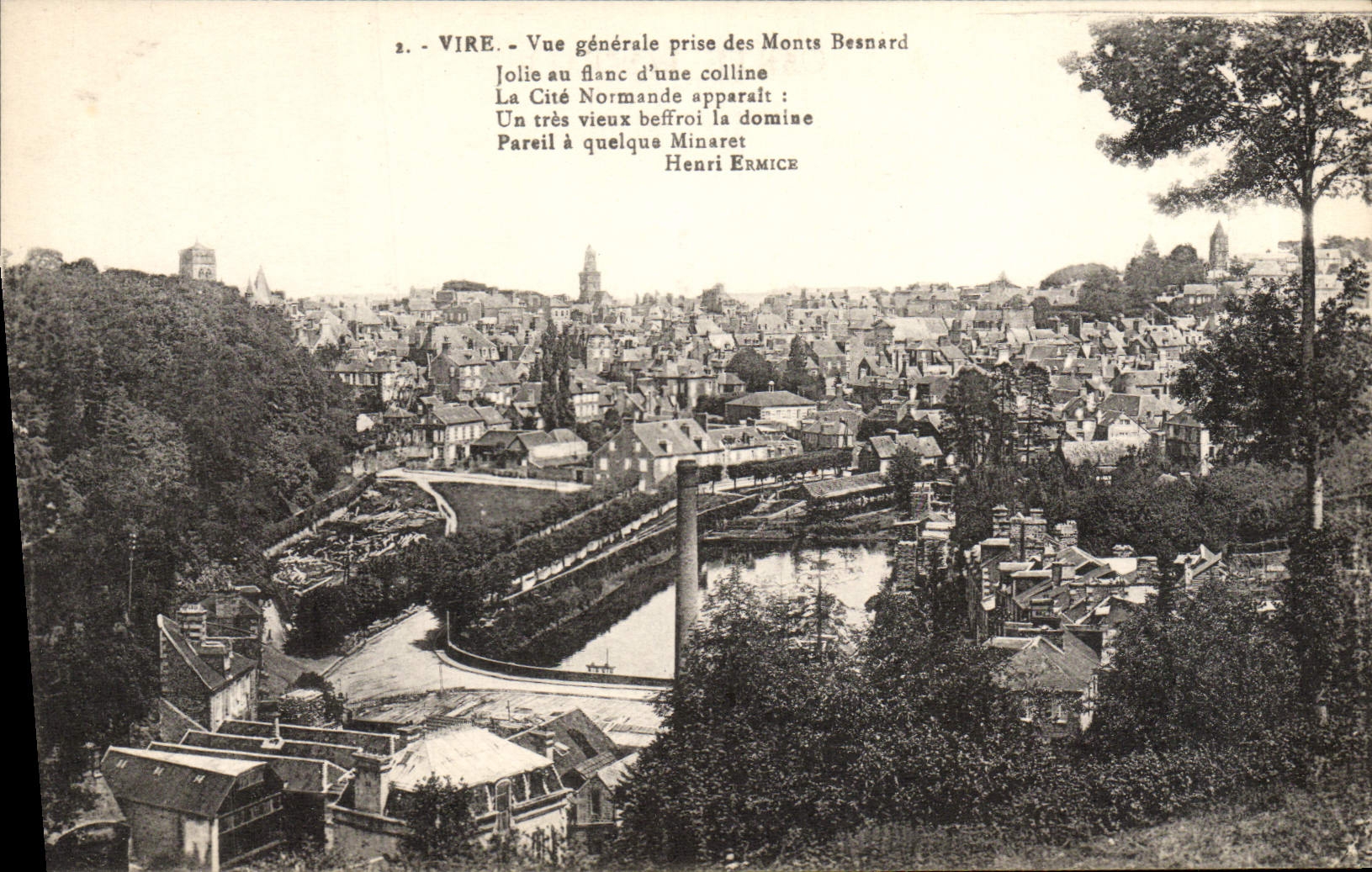 CPA Vire Vue Generale Prise Des Monts Besnard
