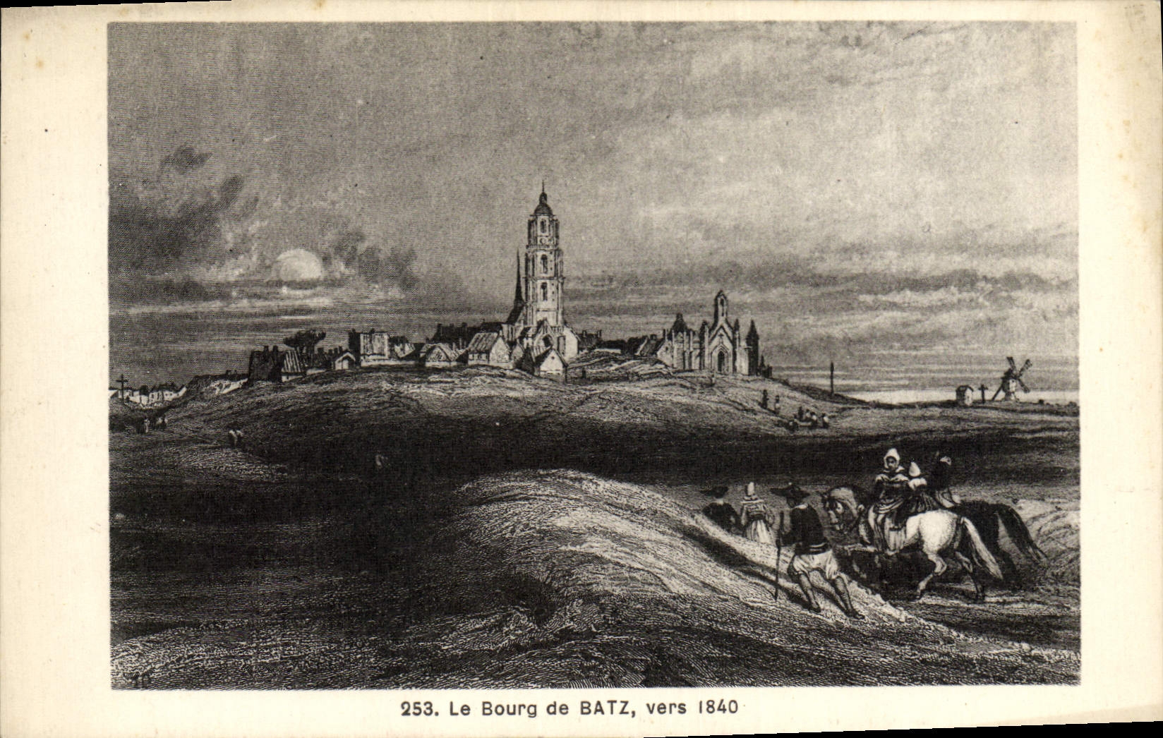 VINTAGE POSTCARD the Borough De Batz About 1840