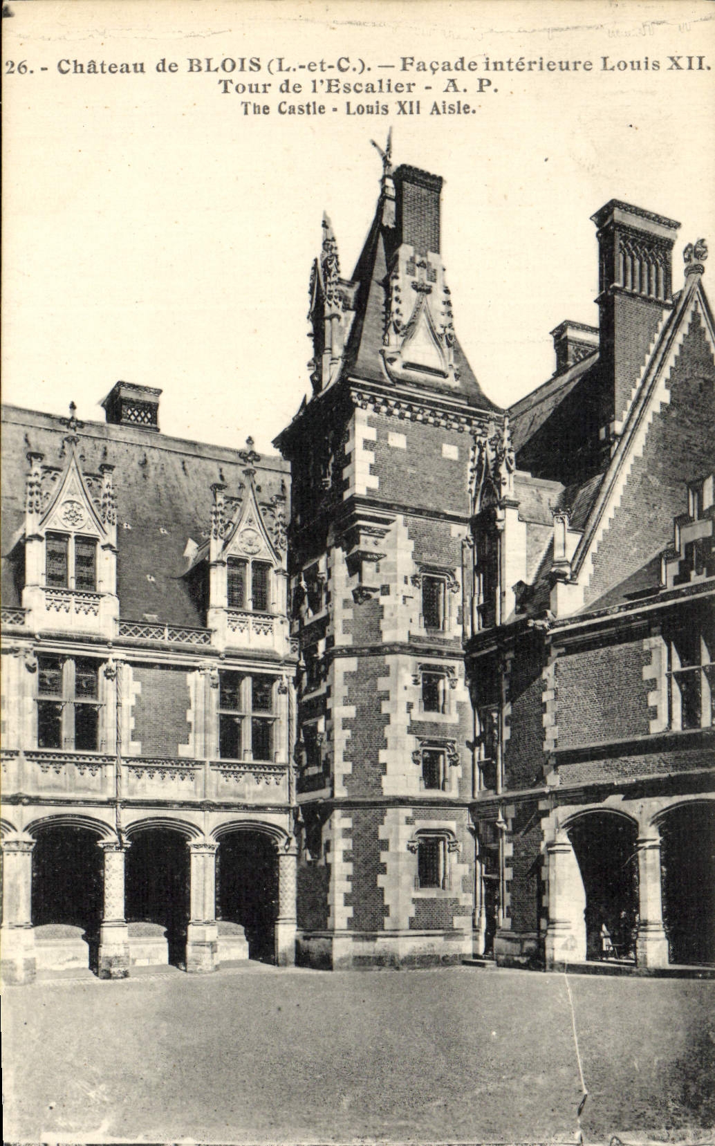 CPA Chateau De Blois Facade Interieure Louis XII Tour De l'Escalier