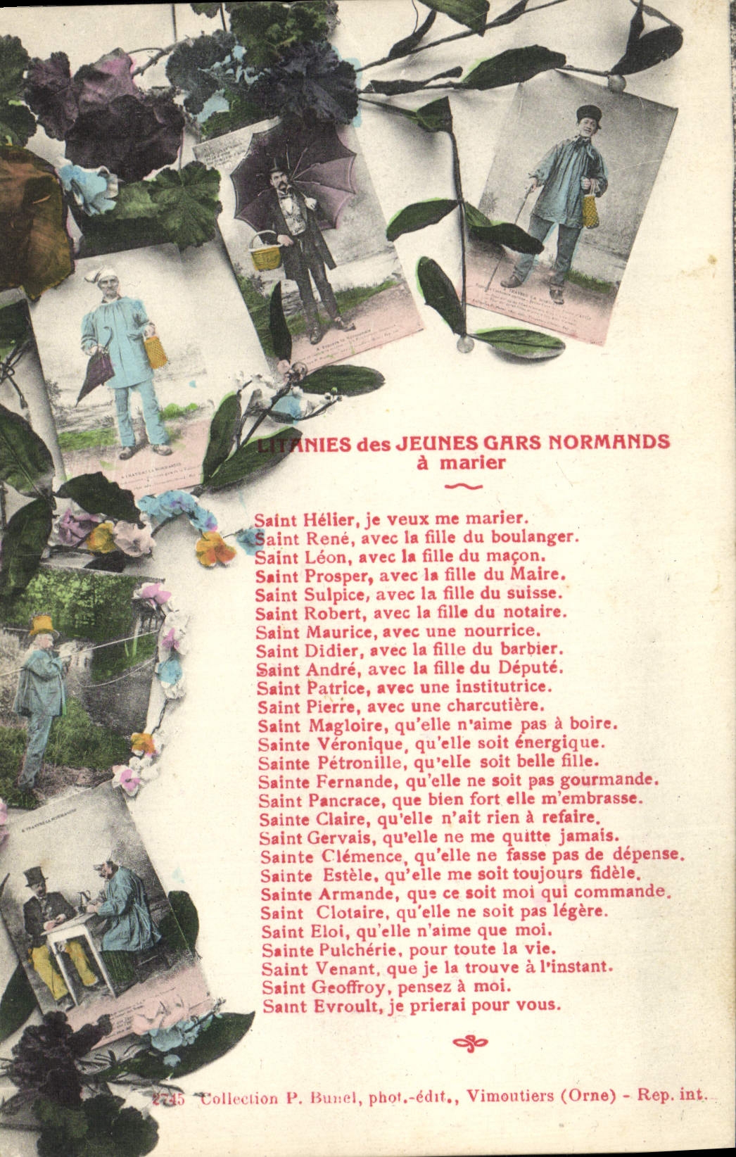 CPA Des Jeunes Gars Normands A Marier Folklore