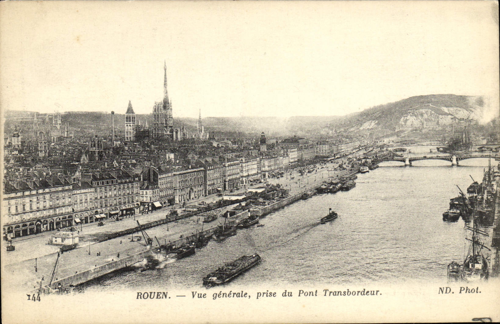 CPA Rouen Vue Generale Prise du Pont Transbordeur