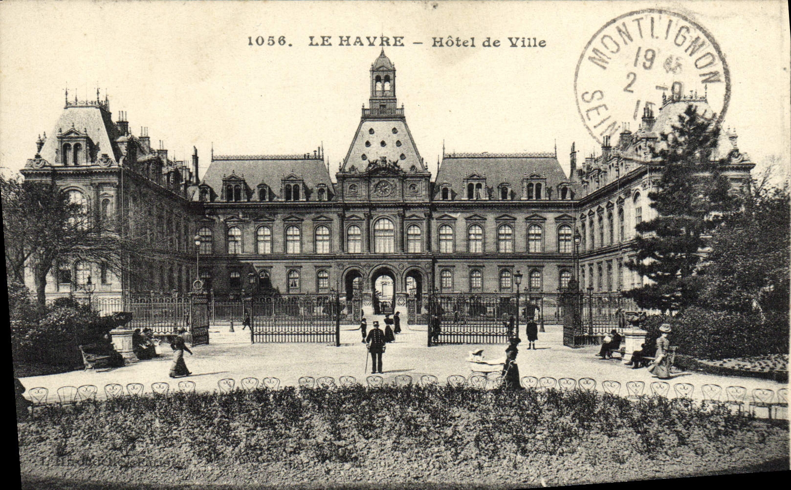 Ayuntamiento de Le Havre de la POSTAL de la VENDIMIA