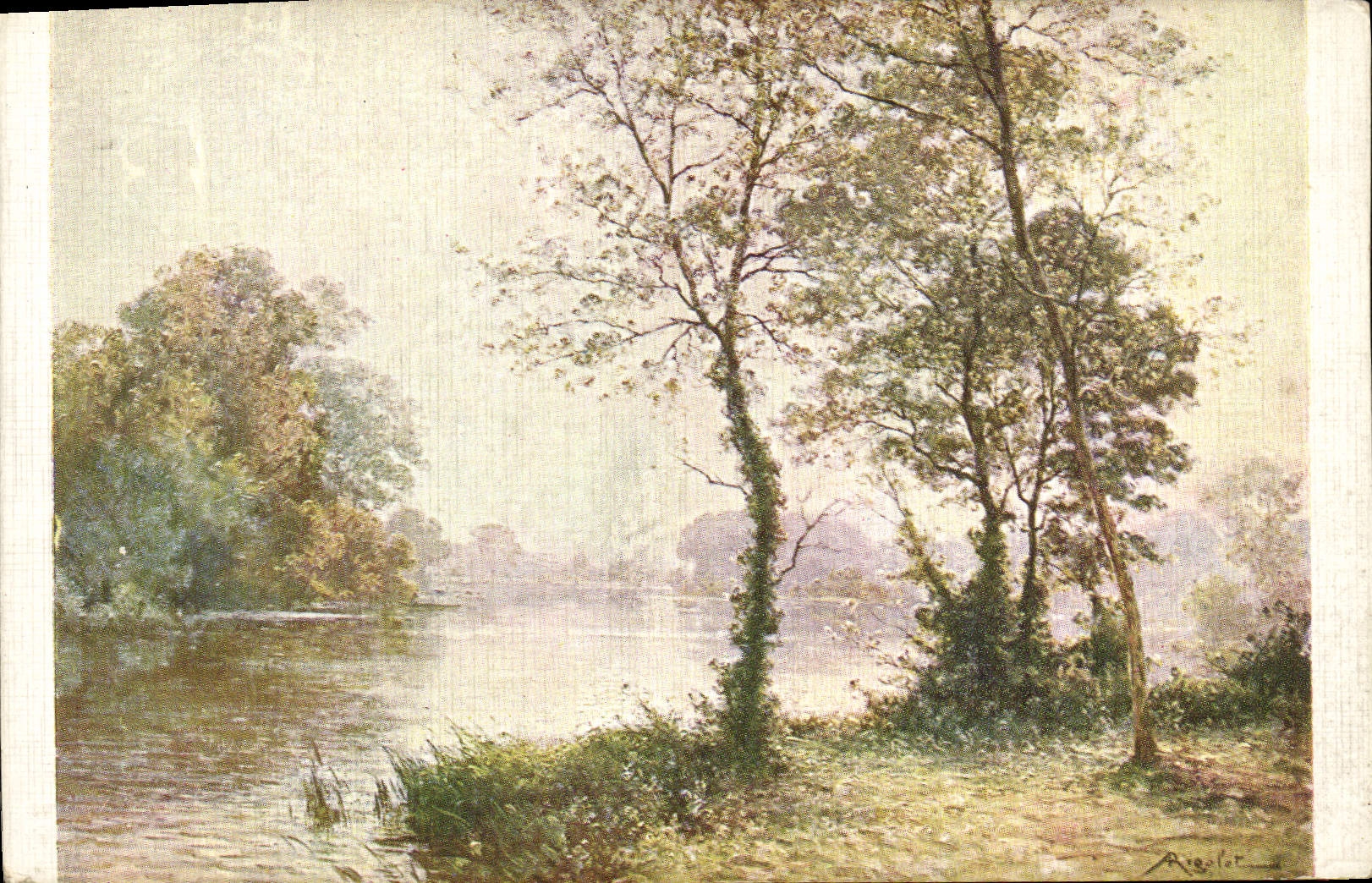 VINTAGE POSTCARD Rigolot Edges September of the Eure