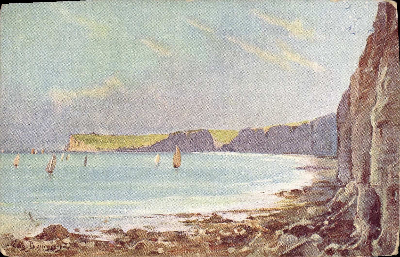 POSTAL Fecamp de la VENDIMIA vista de Yport