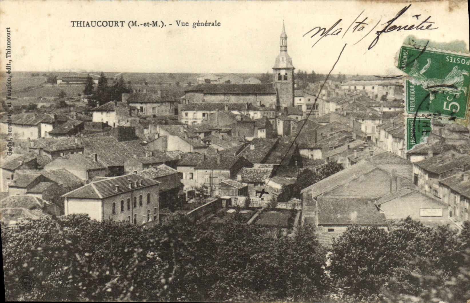 VINTAGE POSTCARD Thiaucourt View