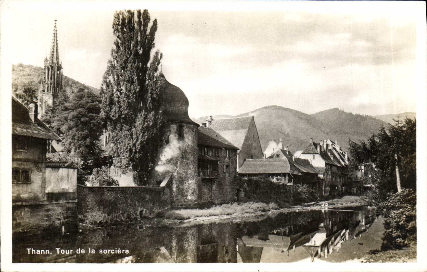 VINTAGE POSTCARD Thann Tower of the Witch