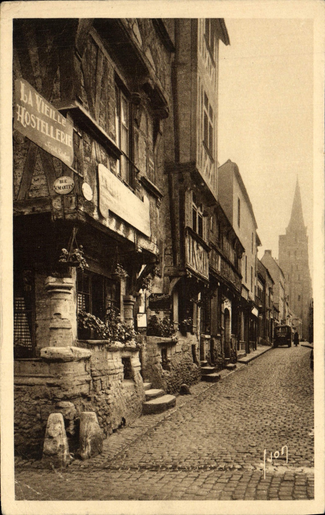 Calle de Bayeux de la POSTAL de la VENDIMIA de los cocineros