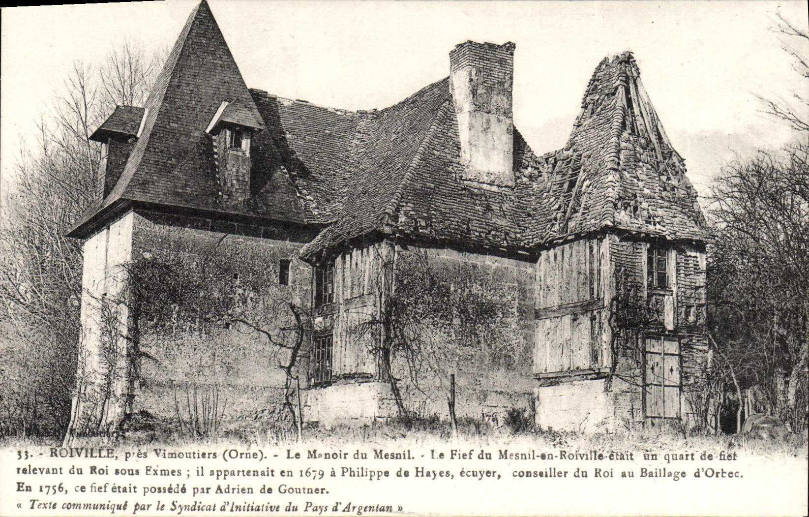 CPA Roiville vimoutiers Le Manoir du Mesnil 