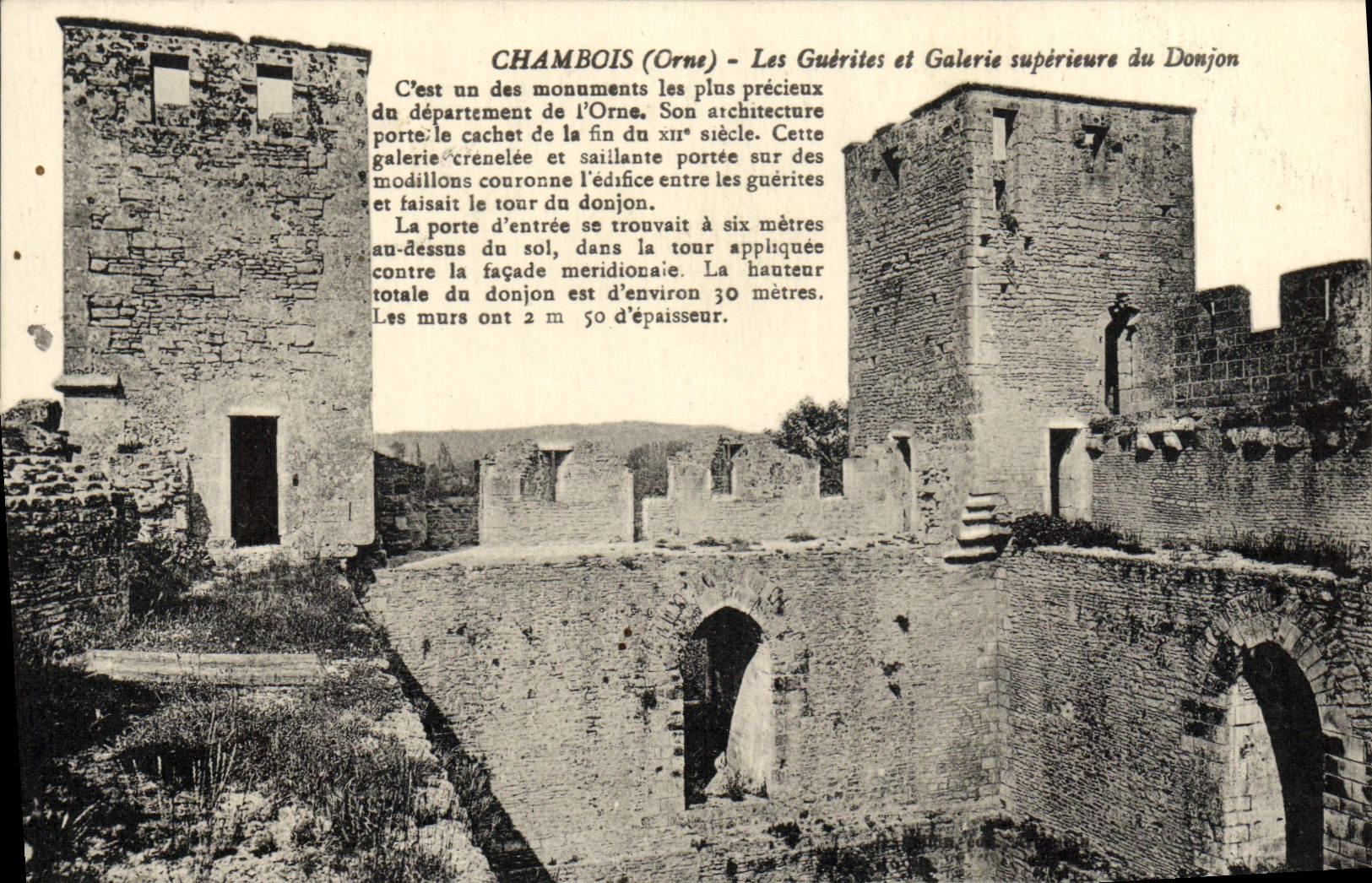 CPA Chambois Les Guerites et galerie superieure du donjon