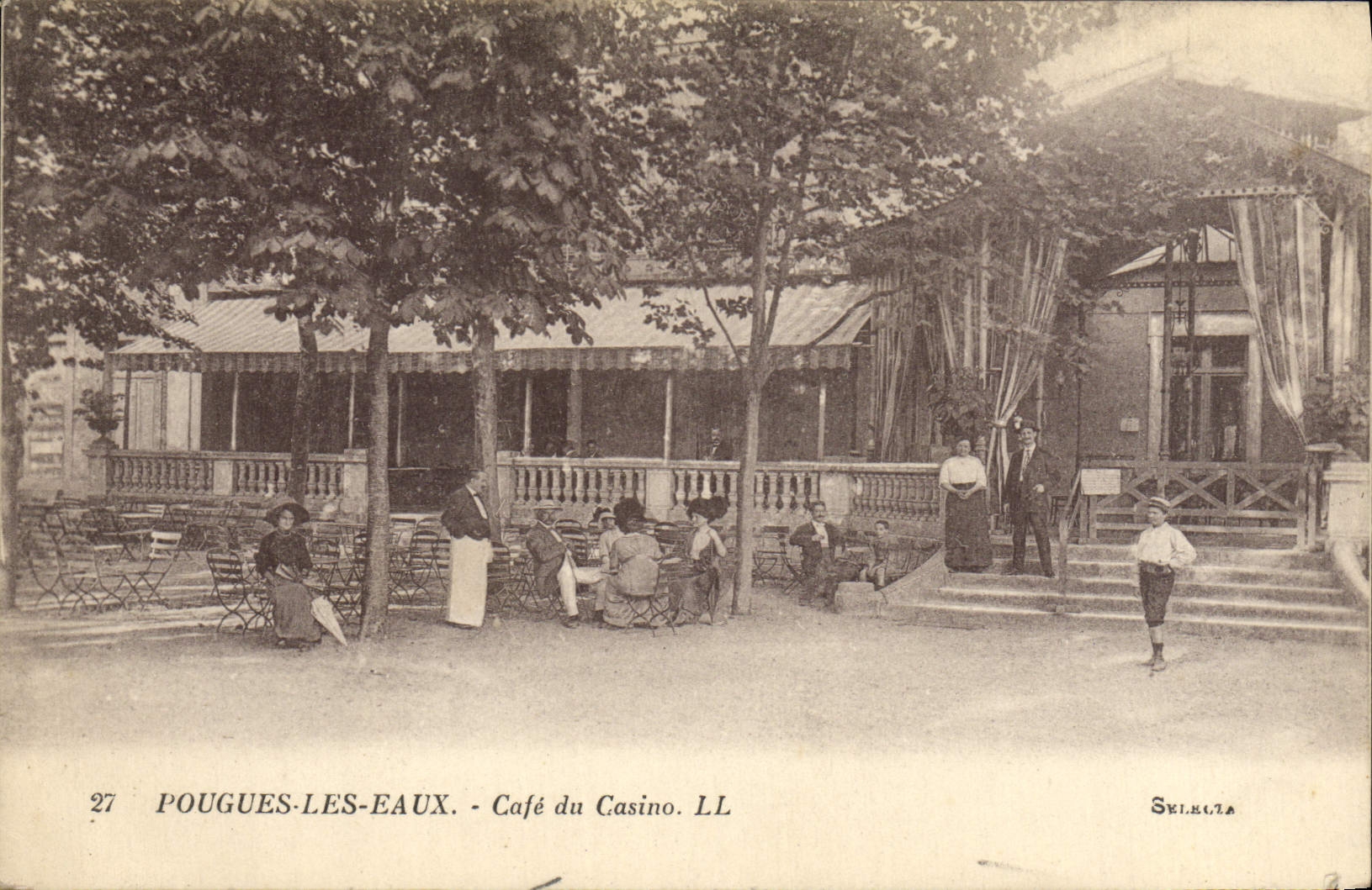 VINTAGE POSTCARD Pougues Water Coffee of the Casino