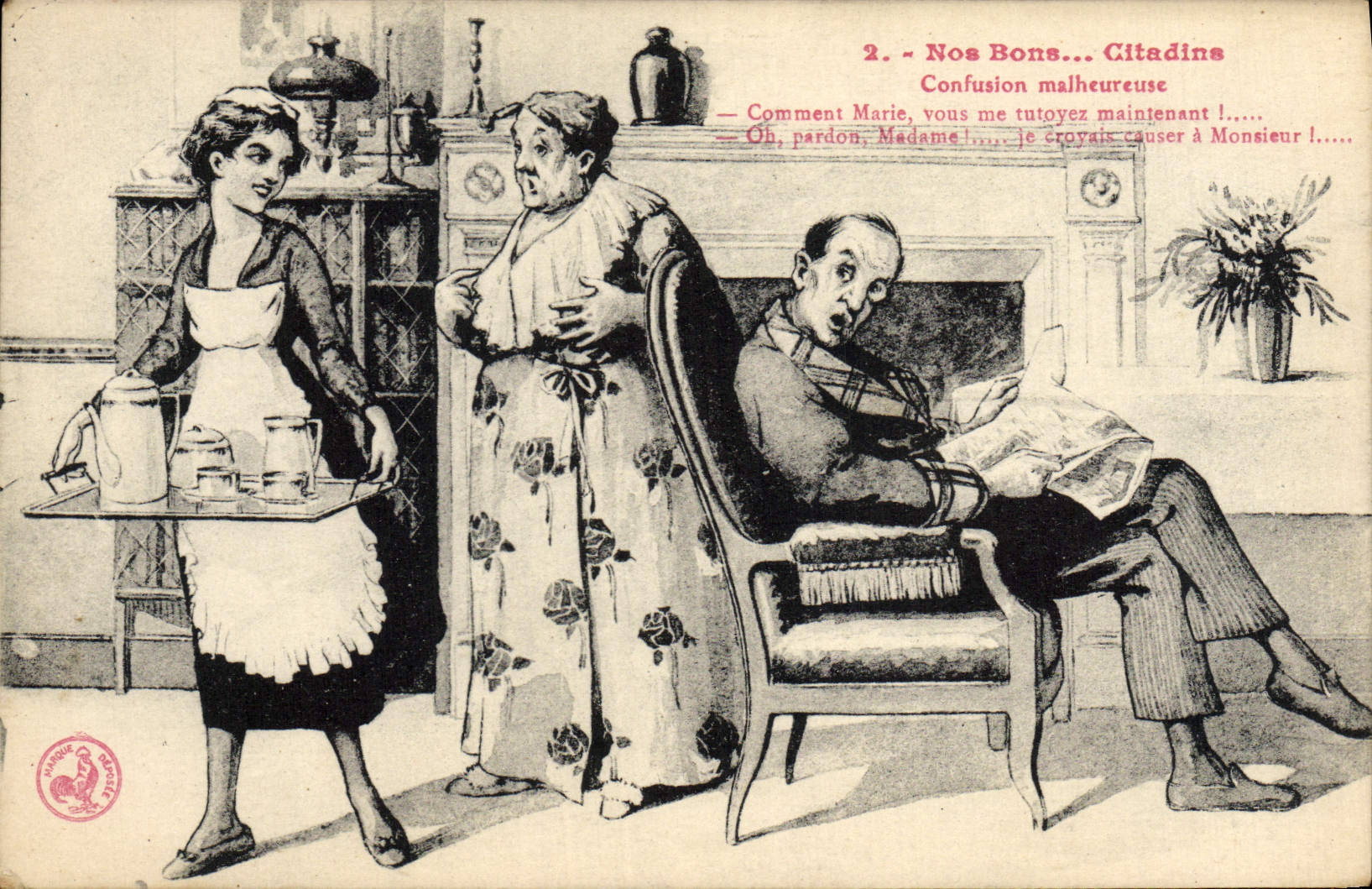 CPA Nos Bons Citadins Confusion malheureuse Folklore 
