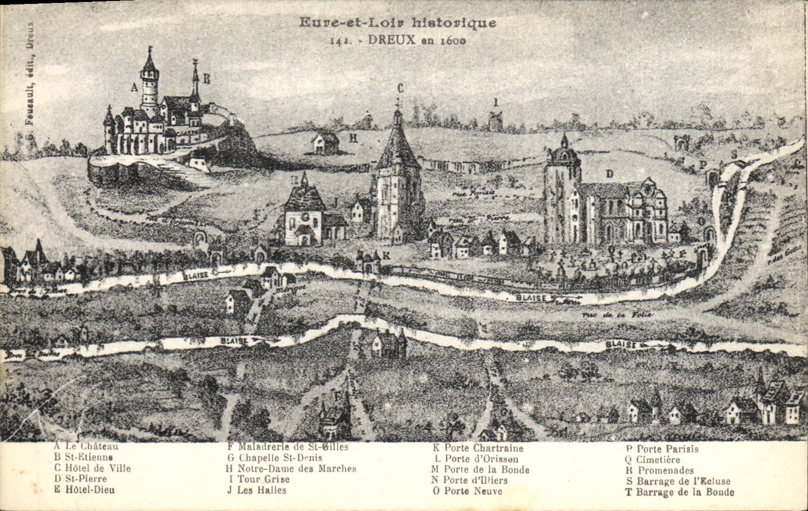 POSTAL Dreux de la VENDIMIA en 1600