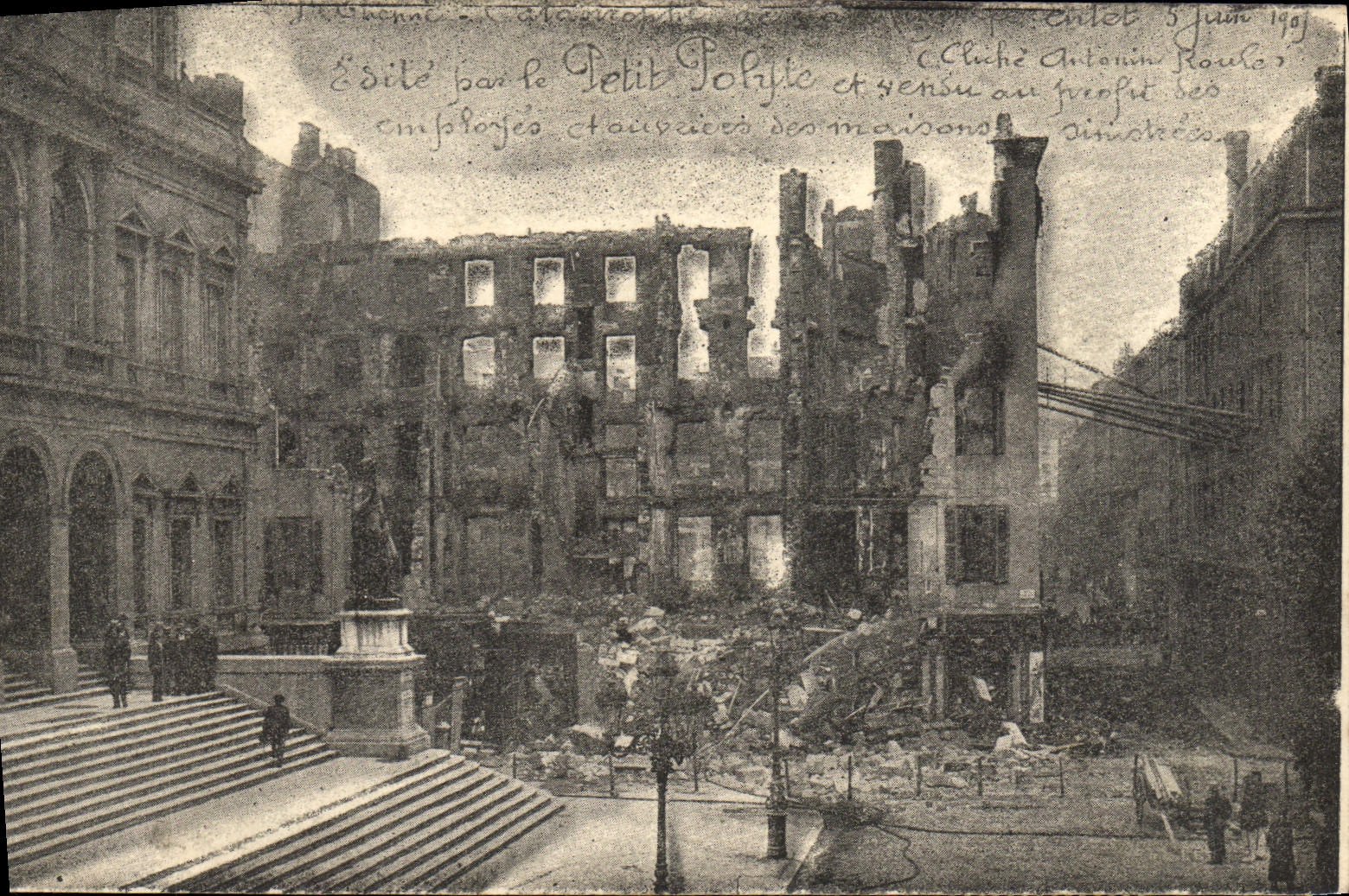 VINTAGE POSTCARD Holy Etienne Catastrophe June 1905