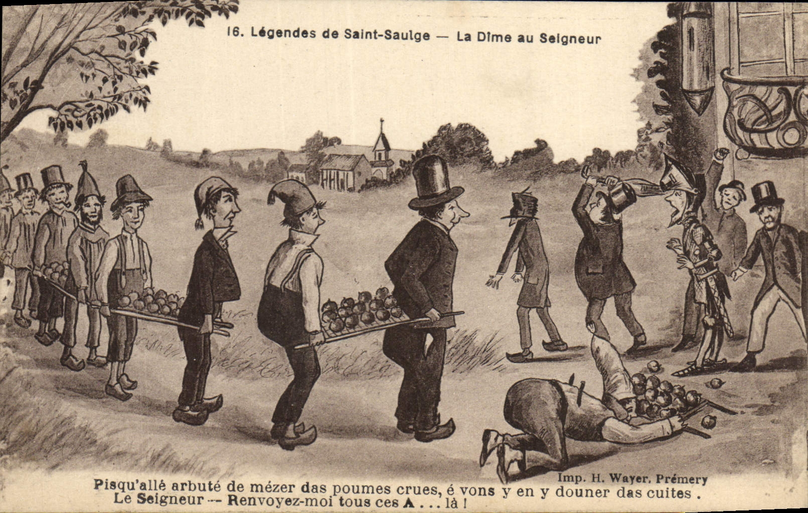 CPA Legendes de Saint Saulge La Dame au Seigneur