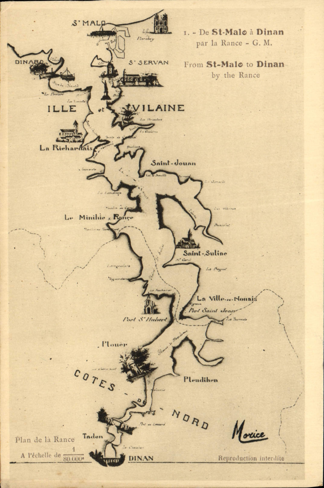 CPA De St Malo a Dinan par la Rance 