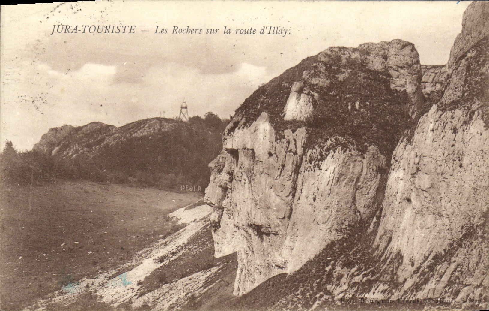 VINTAGE POSTCARD the Jura Tourist Rocks on the Road of Illay