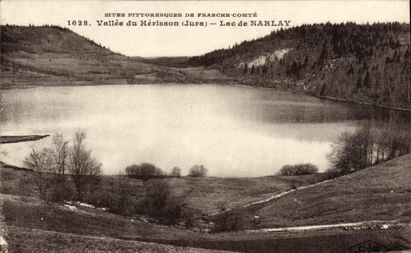 VINTAGE POSTCARD Valley of the Hedgehog Lake Narlay