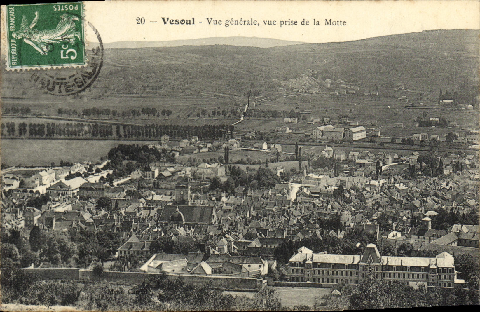 VINTAGE POSTCARD Vesoul View seen from of the Mound