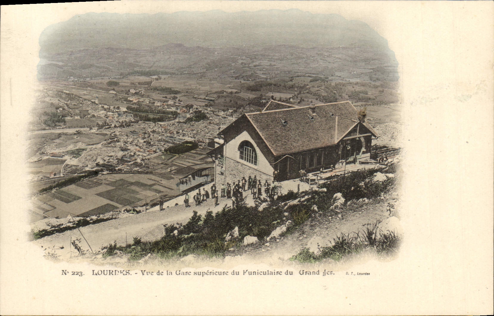 VINTAGE POSTCARD Heavy Sight Of the higher Station of the funicular of large Jer