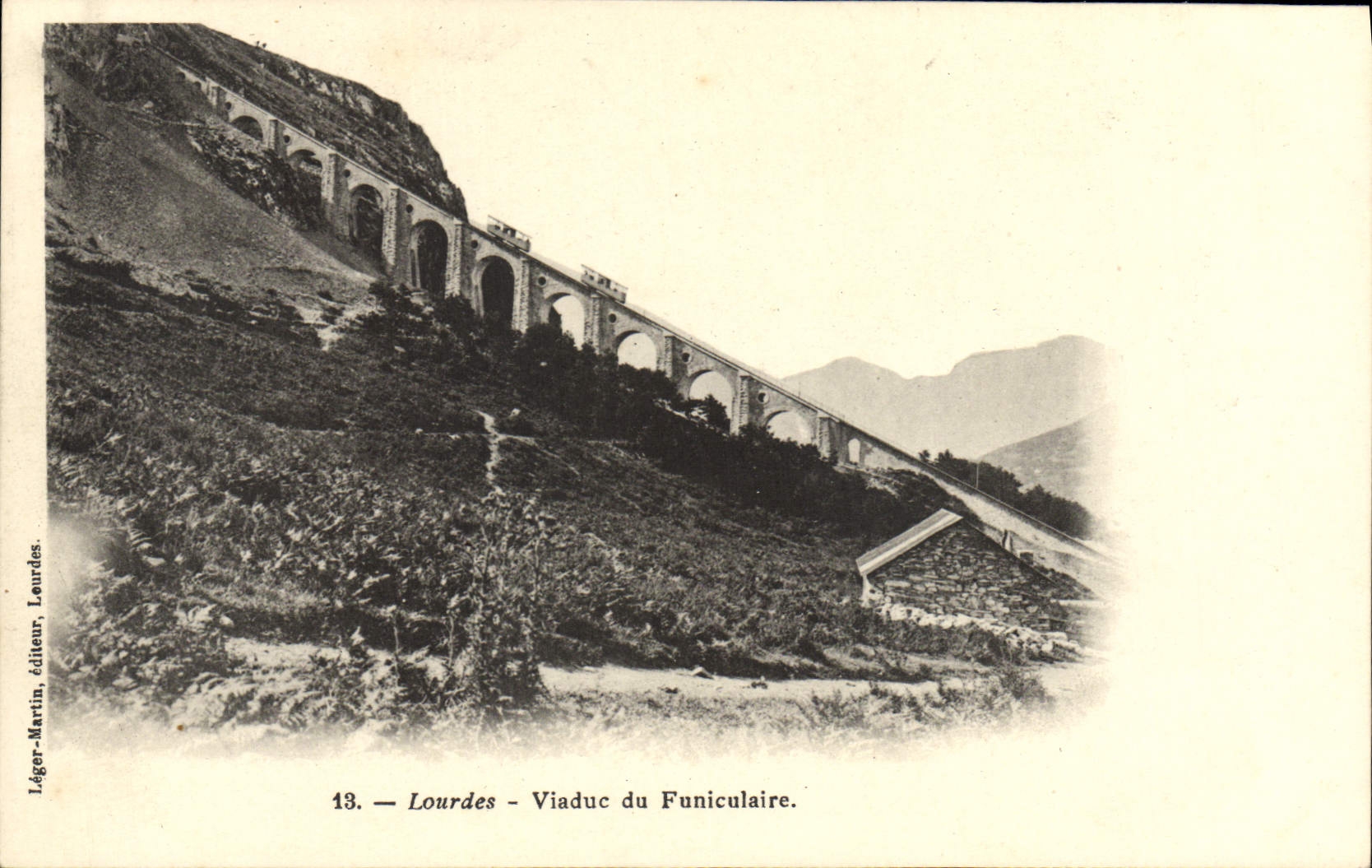 VINTAGE POSTCARD Heavy Viaduct Of the Funicular